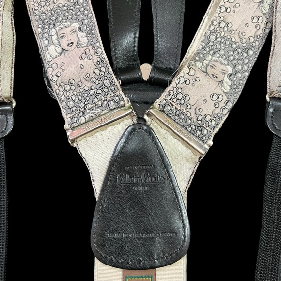 Vintage TRAFALGAR Suspenders Rare Calvin Curtis Bathing Beauty Made In USA - Picture 3 of 3
